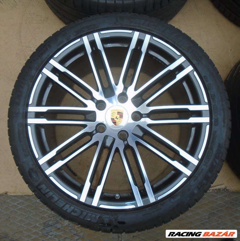 ÁR/DB! [GYÁRI BONTOTT] PORSCHE CAYENNE (2014-től) - ALUFELNI SZETT 21&quot; - NYÁRI GUMIVAL - Michelin Latitude Sport 3 - 295/35R21 - 107Y - 5MM ; DOT:1615 3. kép